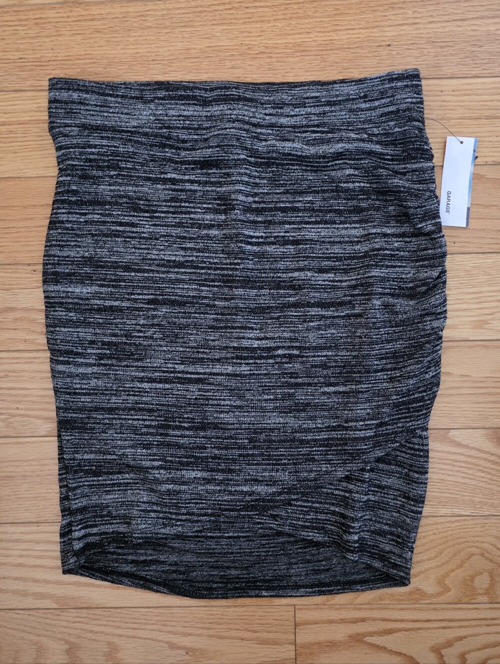 Garage Black & Gray Gathered Skirt Small